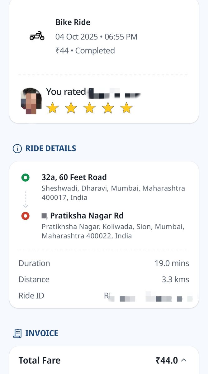 This was the 2nd cheapest way I’ve ever travelled frm T1 to Pratiksha Ngr!!

🕕 Flight landed: 5:55 pm
🧳 Baggage: 6:23
🚇 Metro L3 (T1→Dharavi): 6:33–6:43
🏍️ Rapido (Dharavi→Pratiksha Ngr): 6:55–7:18
💸 Metro ₹30 + Rapido ₹44
Compare that to cabs showing ₹650+
