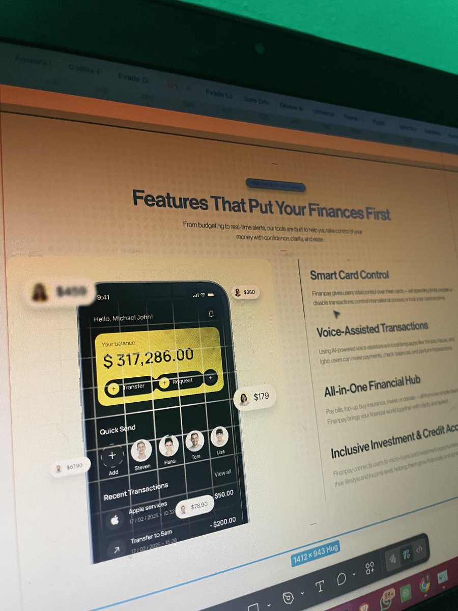 D_Mainstream's tweet image. Camera Rolling.... 📸

FinTech App Website Landing Page. 

#fintech #UIDesign #uiuxdesign #landingpage