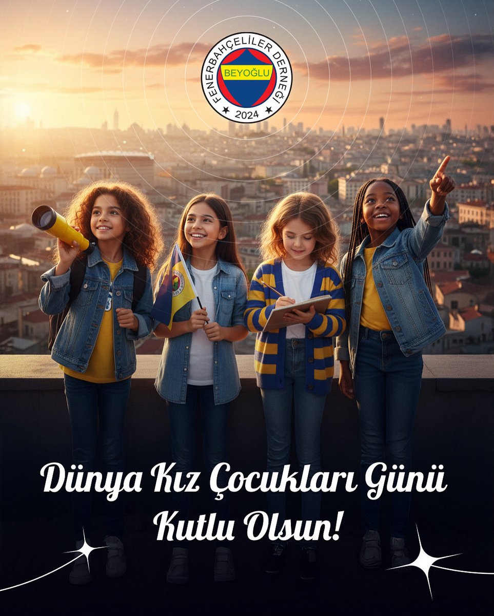 💛💙
Geleceğin güçlü kadınları olan kız çocuklarımızın; özgürce düşlediği, eşit haklarla büyüdüğü bir dünya dileğiyle…
Dünya Kız Çocukları Günü kutlu olsun! 🌸

#DünyaKızÇocuklarıGünü #Fenerbahçe #BeyoğluFenerbahçelilerDerneği #CumhuriyetKadınları #EşitGelecek #KızÇocuklarıGünü