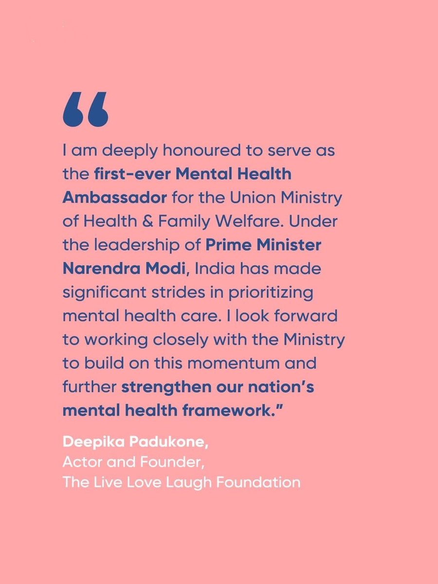 NortheastToday's tweet image. #NetSnippet | Actor Deepika Padukone has been appointed as the first-ever Mental Health Ambassador by the Union Ministry of Health and Family Welfare. The Ministry stated that Deepika expressed her honour in taking on the role and reaffirmed her commitment to supporting India’s…