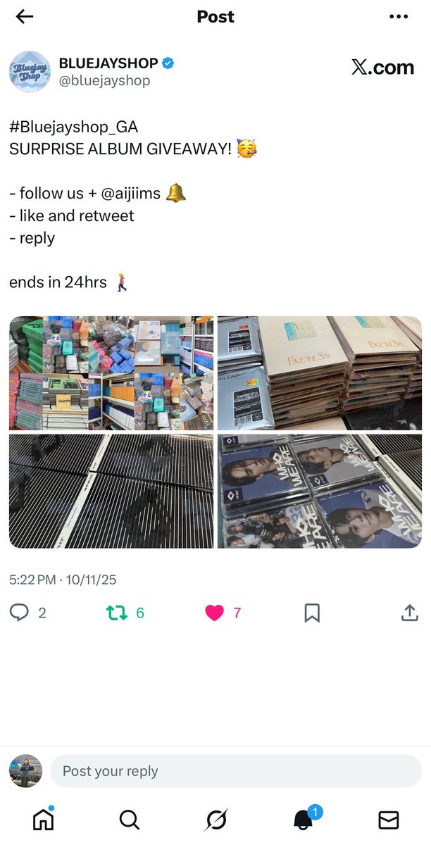CheerDoh's tweet photo. @bluejayshop @aijiims #Bluejayshop_GA 🥳🙏 https://t.co/TTVEud9FOA