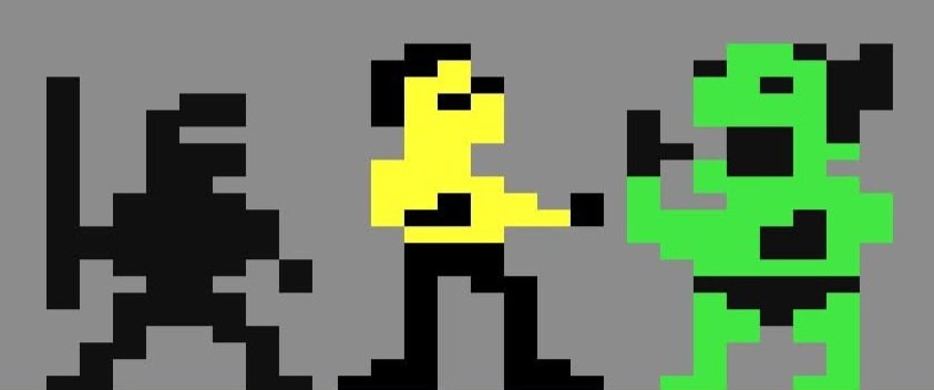 CheekyC64Gamer's tweet image. The iconic Bruce Lee sprites were designed by Kelly Day, the artist who crafted its fluid animations for the Atari 8-bit version before its adaptation to the C64 🤜🥋

#brucelee #c64 #Atari #datasoft #Kellyday #retro #nostalgia