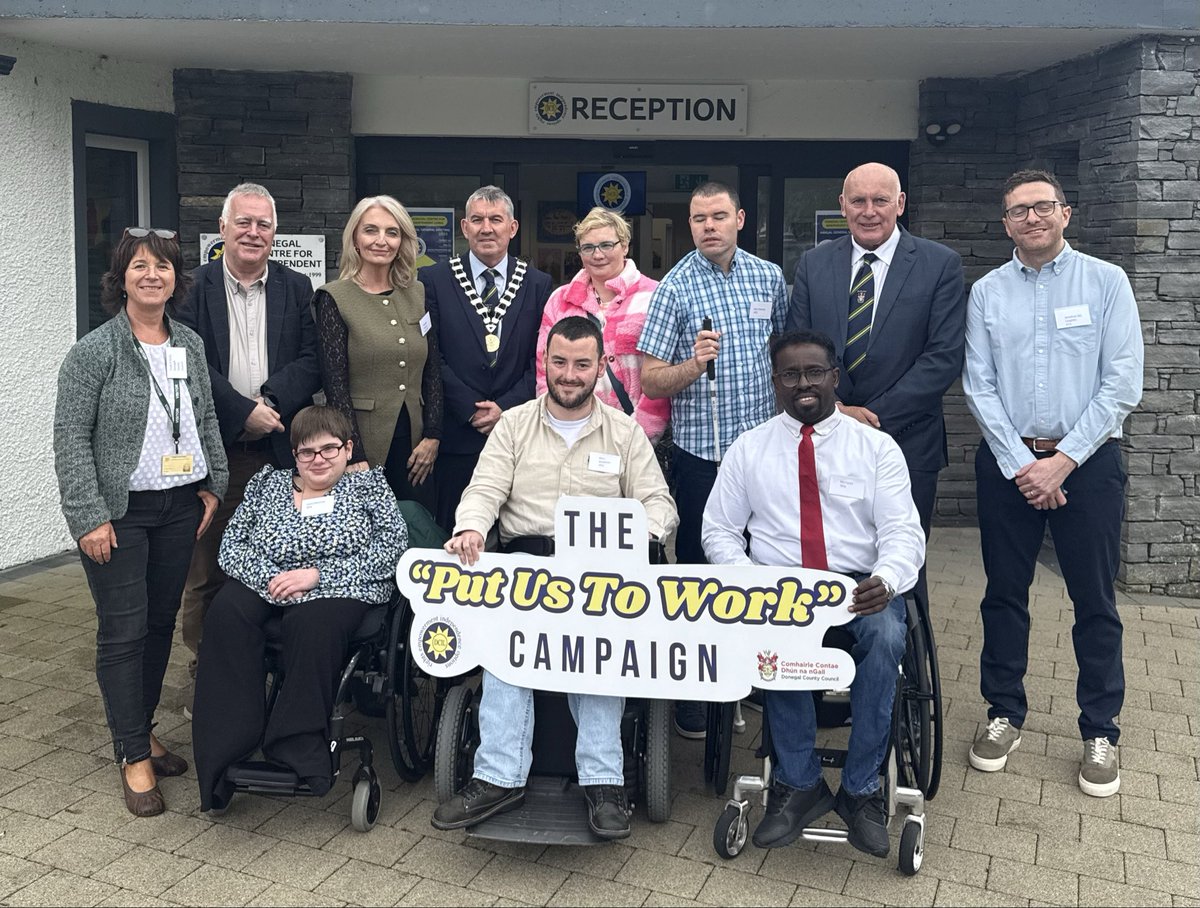 JimmyK123's tweet photo. At the launch yesterday at the Donegal Centre for Independent Living in Letterkenny of the “put us to work campaign” which is supported by Donegal County Council and seeks to improve employment opportunities for people with a disability. https://t.co/JBsBNyCL2Z