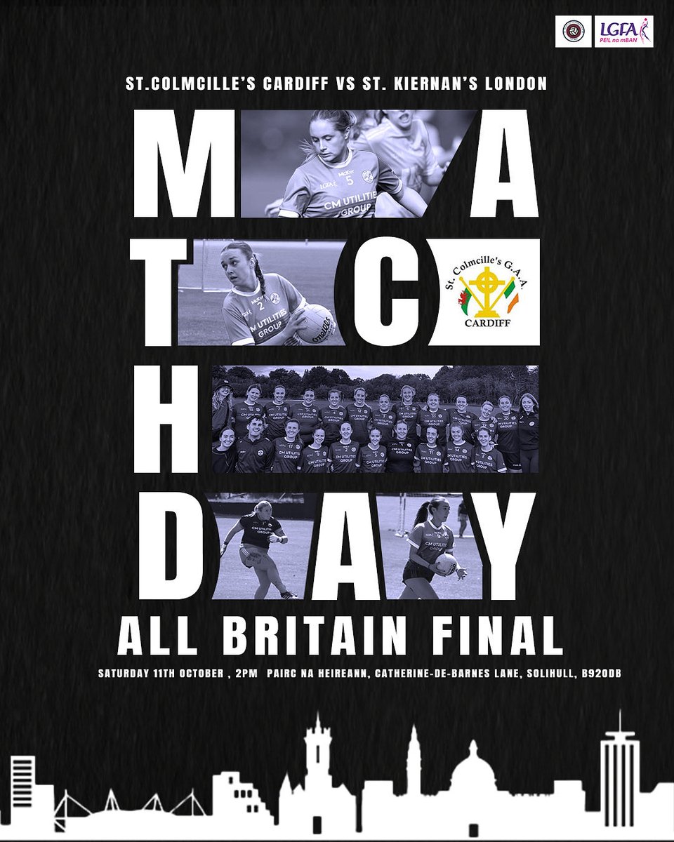 🔥GAME DAY🔥 

Today’s the day, the day we’ve been waiting for, it’s All Britain Final day! It’s time to get behind our girls 💙🤍 

📍Pairc na hEireann, Catherine de Barnes Lane, Solihull, Birmingham, B92 0DB 

Or watch LIVE on;
📺 247.tv/live/britainlg… 

St Colmcille’s Abú 💙