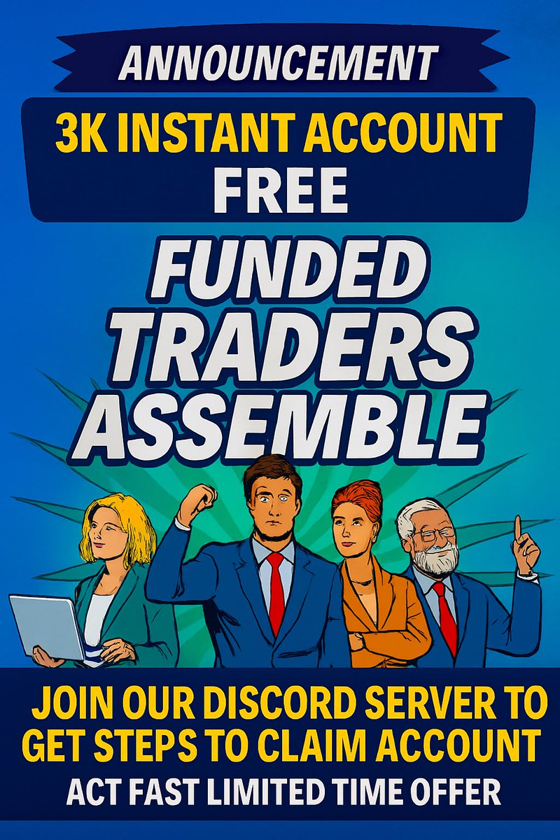 🚨 Free 3k ACCOUNT 🚨
       INSTANT FUNDED 
FOLLOW THE STEPS ⬇️
1️⃣ Follow <a href="/FtaBlacklabel/">Black Label | FTA Founder</a>
2️⃣ Like + Retweet 
3️⃣ Join &amp; Open Ticket 👉 discord.gg/9gzEEcSqe9

⚡ Limited Time Offer!