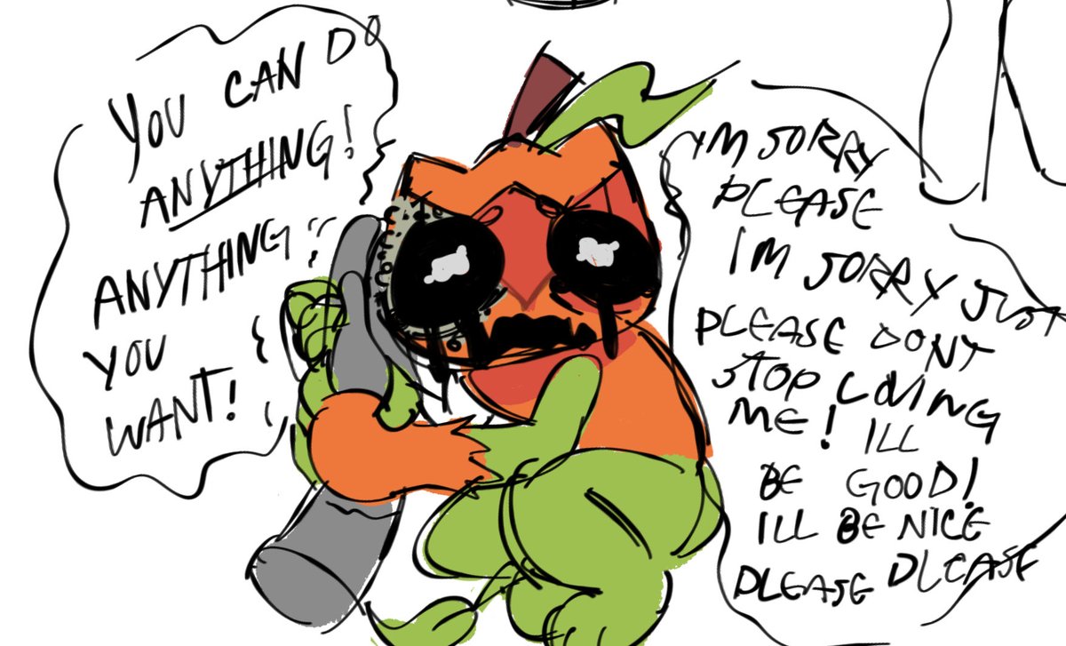 urotine's tweet image. / implied / referenced child abuse 

im still too little to rot
 #dandysworld