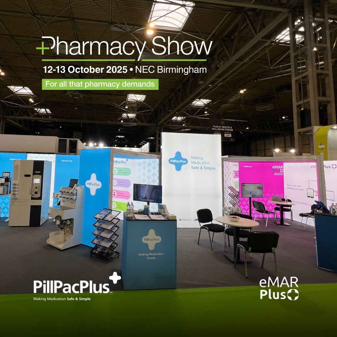 eMARPlus's tweet image. We’re back at @ThePharmacyShow tomorrow!

Join eMAR Plus + PillPacPlus in Birmingham (12–13 Oct) to explore smarter eMAR integrations, optical checks &amp;amp; scalable dispensing workflows.

Pop by our stand, we’d love to chat.

PharmacyShow2025 #eMARPlus #PharmacyInnovation
