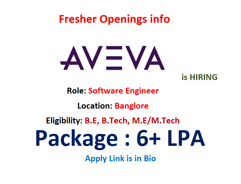 softwareduniyas's tweet image. Aveva is hiring #Freshers for #Software Engineer.

Location: #Banglore

Eligibility:
- 2026 Graduate in BE/BTech (CSE/IT) with 70% or above with no backlogs
- Knowledge of software development methodologies.

Link: naukri.com/job-listings-c… 

#Aveva #FreshersJobs #ITJobs #TechJobs