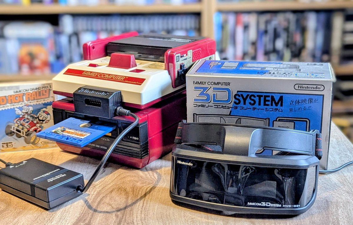retrogaminggeek's tweet image. Something a little more unusual for you all.

Nintendo&apos;s first foray into 3D gaming with their 1987 Famicom 3D system. 

With only 7 available games, it was a commercial failure. 

One of those games was Rad Racer, which retained it&apos;s 3D in the West through the use of 3D glasses!