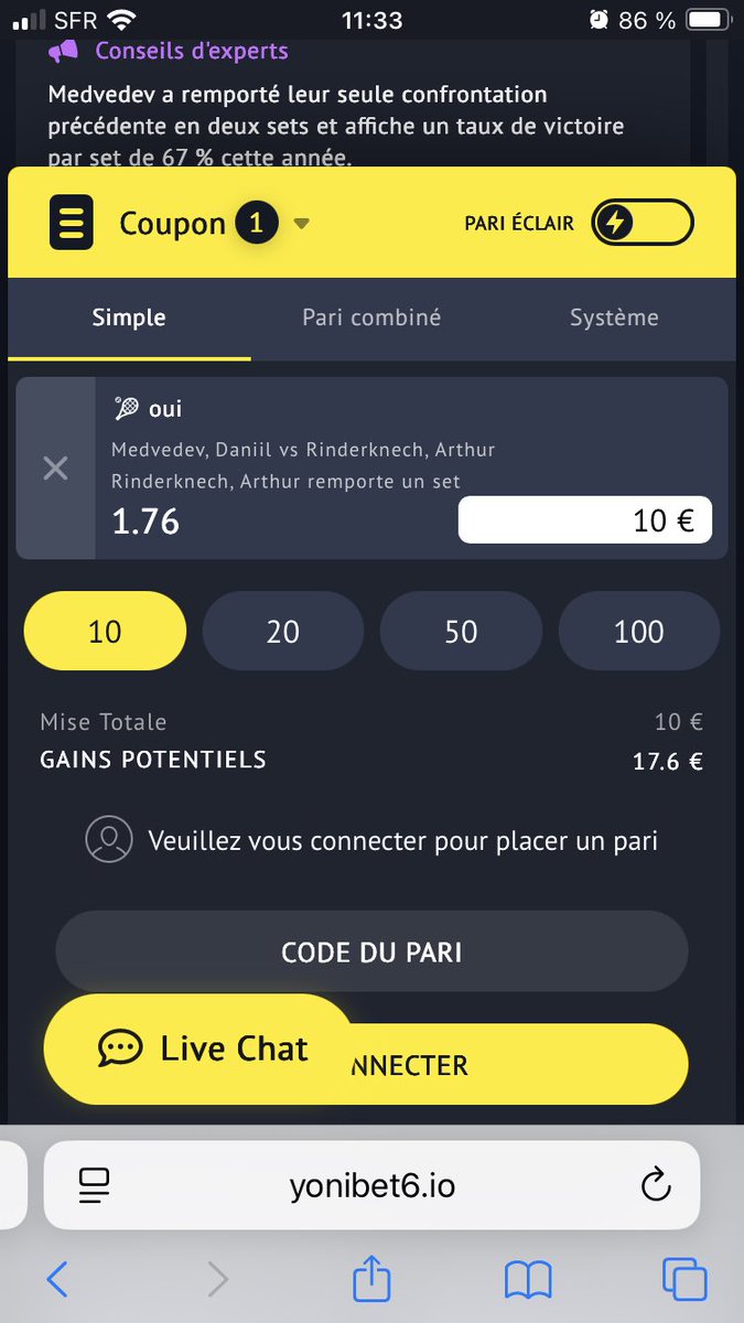NOI7PRONOS's tweet image. On part là-dessus.

#TeamParieur #TeamParieurs #Tennis #Medvedev #Rinderknech