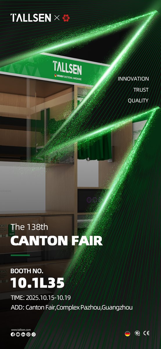 TallsenH's tweet image. Countdown: 3 days! ⏳

An unmissable Canton Fair extravaganza. 💥
TALLSEN sincerely invites you to visit Booth 10.1L35 to build the future of hardware together. ✨

#TALLSEN #Hardware #CantonFair2025