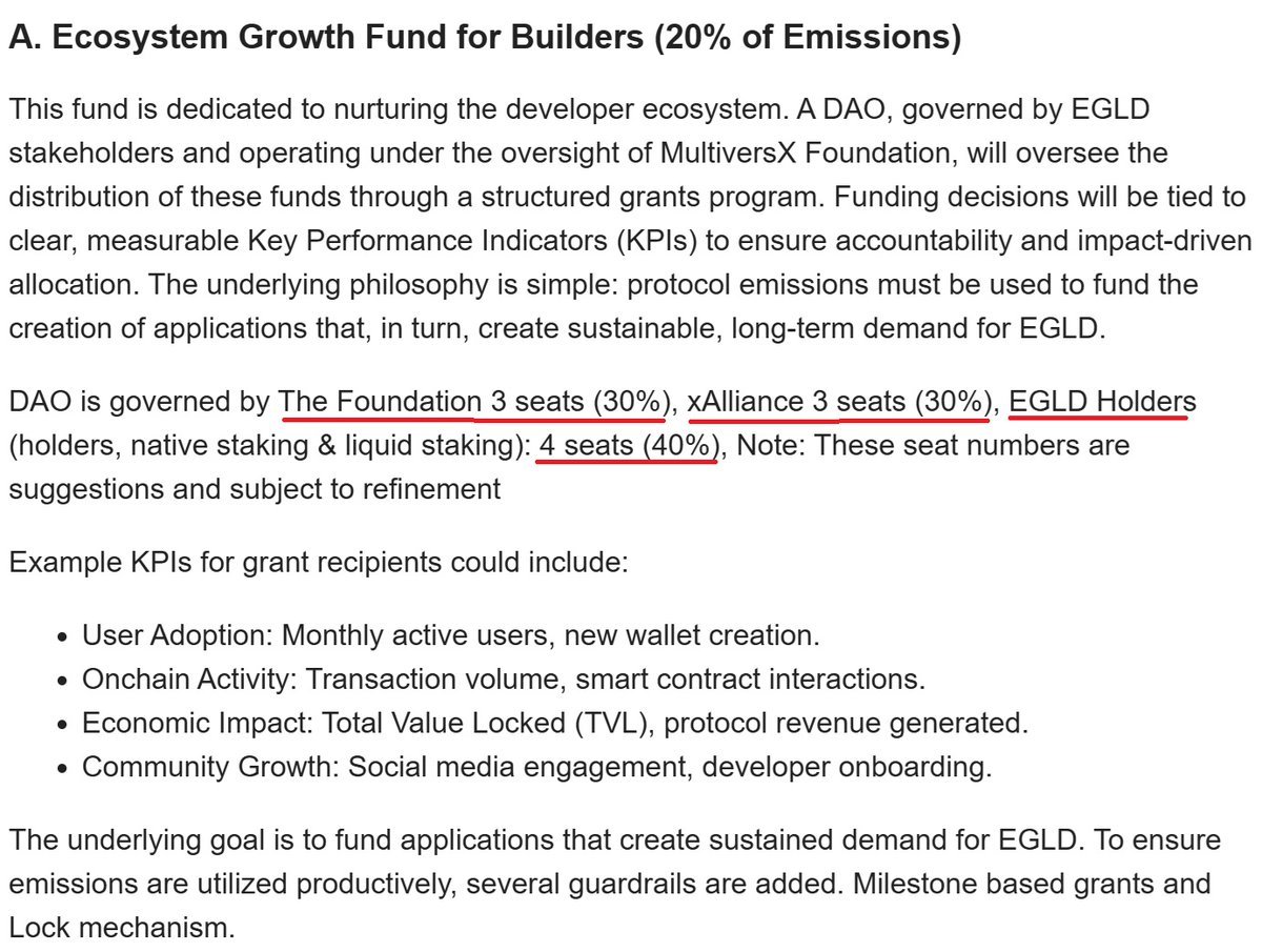 solver_cs's tweet image. IMO Foundation and xAlliance should have together only 40% and EGLD Holders 60%.
