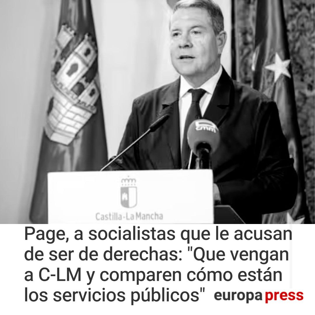 jlgarciagascon's tweet photo. Page se inventa enemigos externos para dispersar la atención y que nadie conozca sus políticas. Pero en Podemos llevamos la verdad y el ruido para lograr la justicia social. Si alguien en CLM y España aún no lo sabe: Page recorta y privatiza servicios públicos a diario👇 https://t.co/AsKKlk63F3