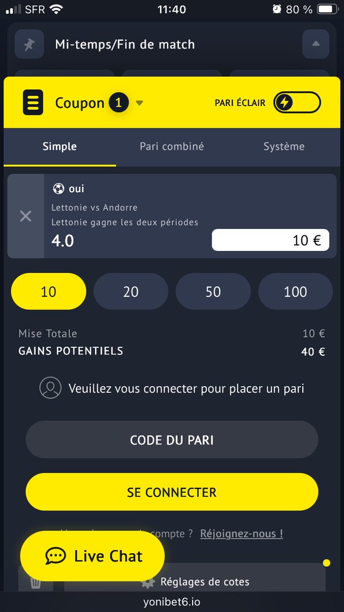 NOI7PRONOS's tweet image. A tenter.

#TeamParieur #TeamParieurs #Football #Lettonie #Andorre