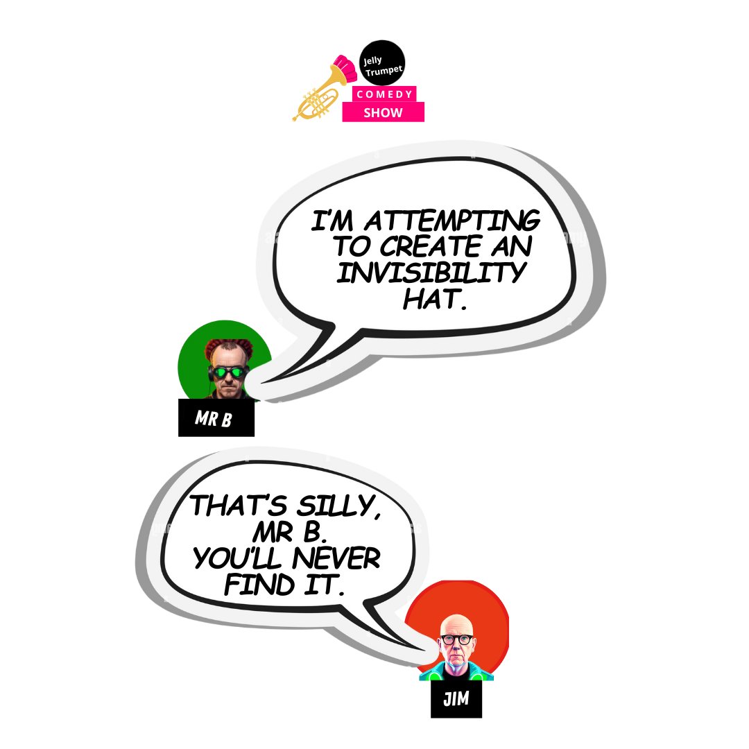 JellyTrumpet's tweet image. Mr b and his inventions, eh?

Stay fruity,

Jim &amp;amp; the Jelly Trumpet crew

#ComedyPodcast #ScriptedComedy #PodcastHumor #FunnyPodcast #ComedyShow