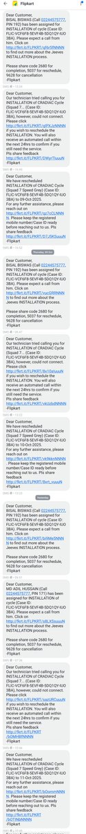 AdiDescemet's tweet photo. Having the most troublesome installation experience of a cycle purchased on Flipkart. Delivery done on 8th October before scheduled date. Installation scheduled for same day. After that nightmare began with regular rescheduling and robot calls asking if I still want the service https://t.co/LGyhO8Frwf