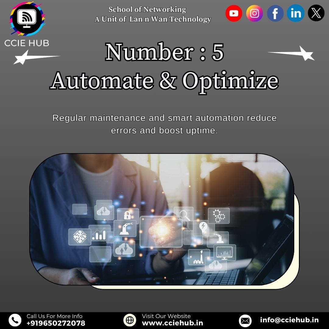 cciehub's tweet image. Boost your IT career with CCIE HUB! 🚀 Master Networking with 5 smart, secure &amp;amp; speedy strategies! 💻 
.
.
.
.
.
#CCIEHub #Networking #CCNA #CCNP #CCIE #NetworkEngineer #ITTraining #Cisco #LearnNetworking #TechCareer #NetworkSkills #LanWan #DataCenter #PythonAutomation