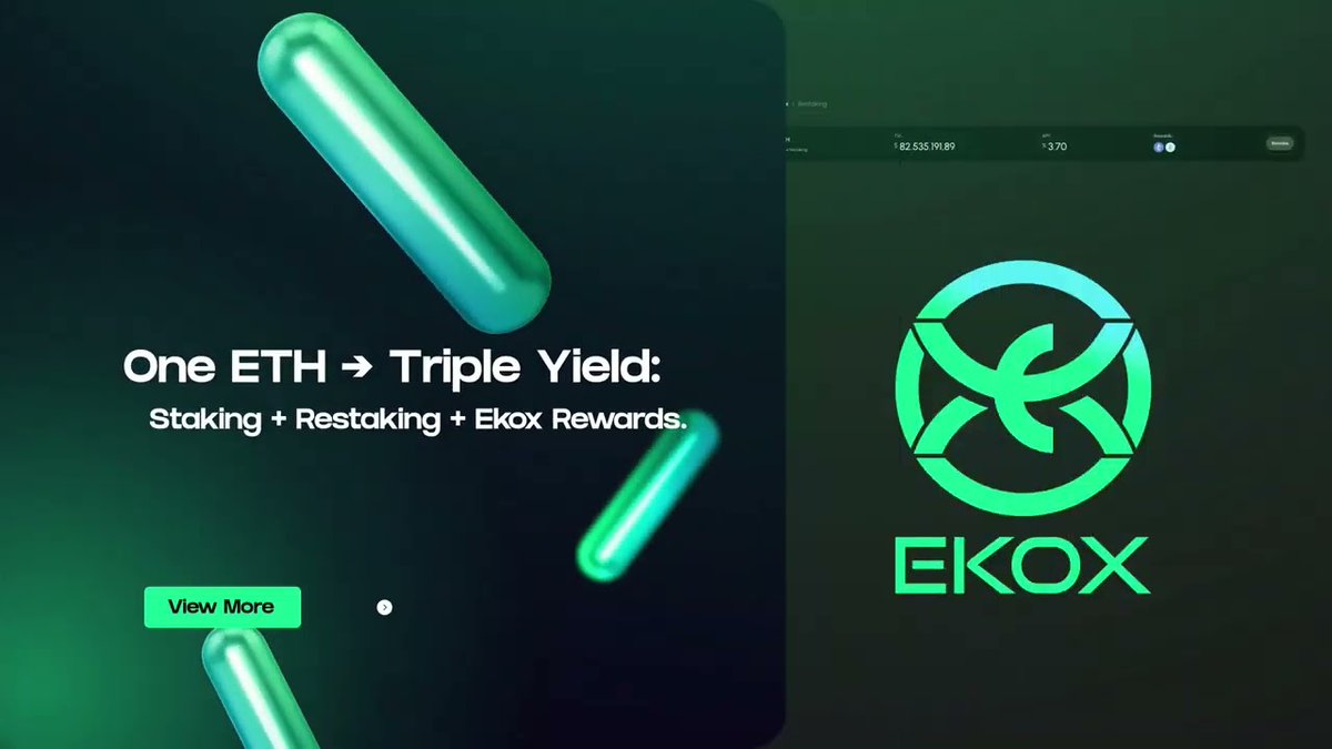 zelweb3's tweet image. GM legends,Staking isn’t just yield anymore  it’s impact.

With @ekoxofficial, every eXETH you stake fuels both your growth and Ethereum’s strength.

pad.chaingpt.org/pools/ekox

Earn with purpose, stake with meaning. ♻️

#EKOX $EKOX #ChainGPT $CGPT @Chain_GPT @ChainGPT_Pad