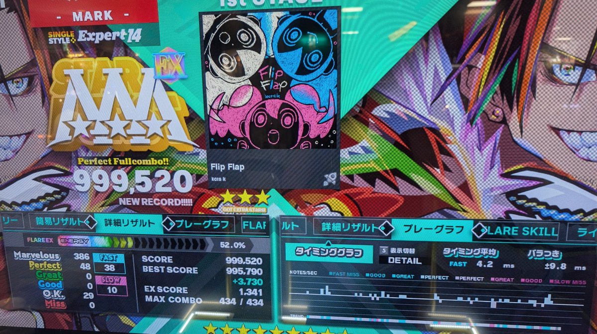 markn_ddr_oji3's tweet image. 判定+7してPFC
それでもまだまだFAST多いしそもそも荒れてる。