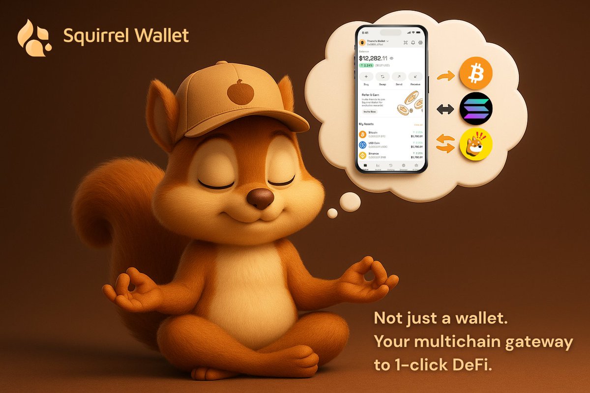 Cuberixweb3's tweet image. wallets doesn&apos;t have to hard to keep!

Squirrel Wallet introduces &quot;Guardian Recovery,&quot; allowing users to recover their wallet access with trusted friends or family, eliminating seed phrases. It also manages crypto, stablecoins, tokenized assets, and digital IDs in one place.😇