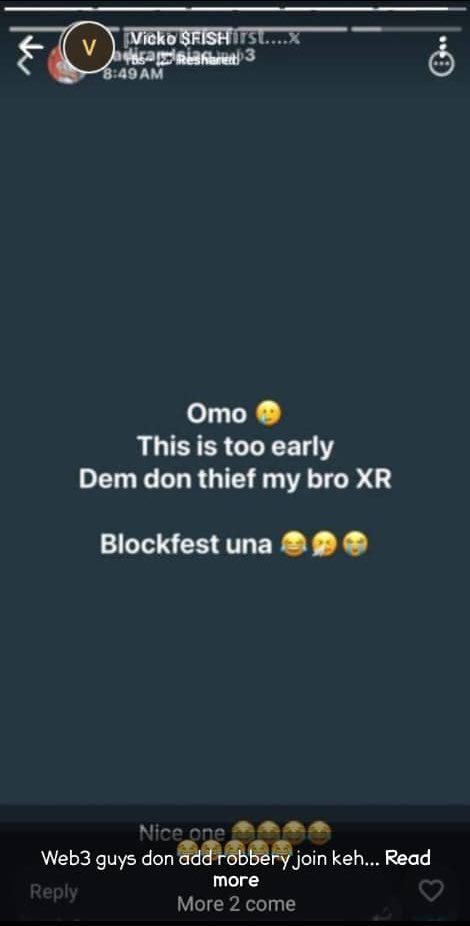 Soch_Tweet's tweet image. Them don move person phone for blockfest 😂