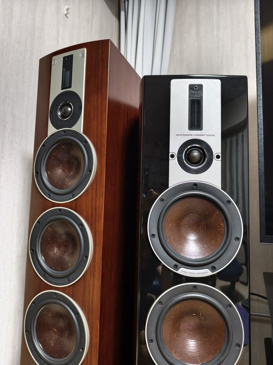 スピーカーを入れ替え✨
左側がテレビ用です👍