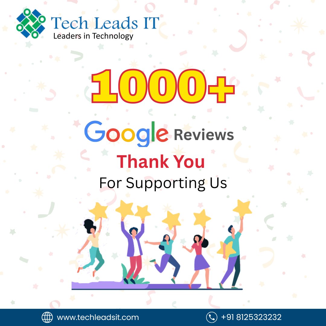 TECHLEADS1's tweet image. Your trust drives us to deliver the best Oracle Fusion Training every day. 💻✨
#TechLeadsIT #1000GoogleReviews #OracleFusionTraining #Milestone #ThankYou #CareerGrowth #EdTech