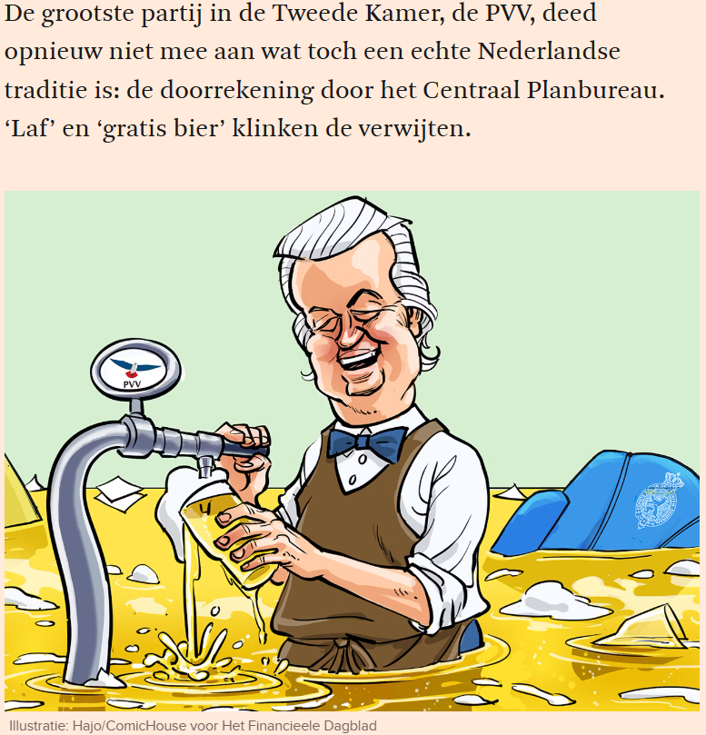 MORGEN GRATIS BIER!

Of het bier gratis is bij de PVV, kan de Wilders-kiezer weinig schelen <a href="/FD_Nieuws/">FD Nieuws</a> 

fd.nl/politiek/15731… #FD #Politiek