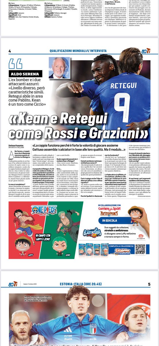 Oggi su Tuttosport. Non vorrei essere blasfemo ho detto. Si assomigliano solo per le caratteristiche, non per il valore. 😊