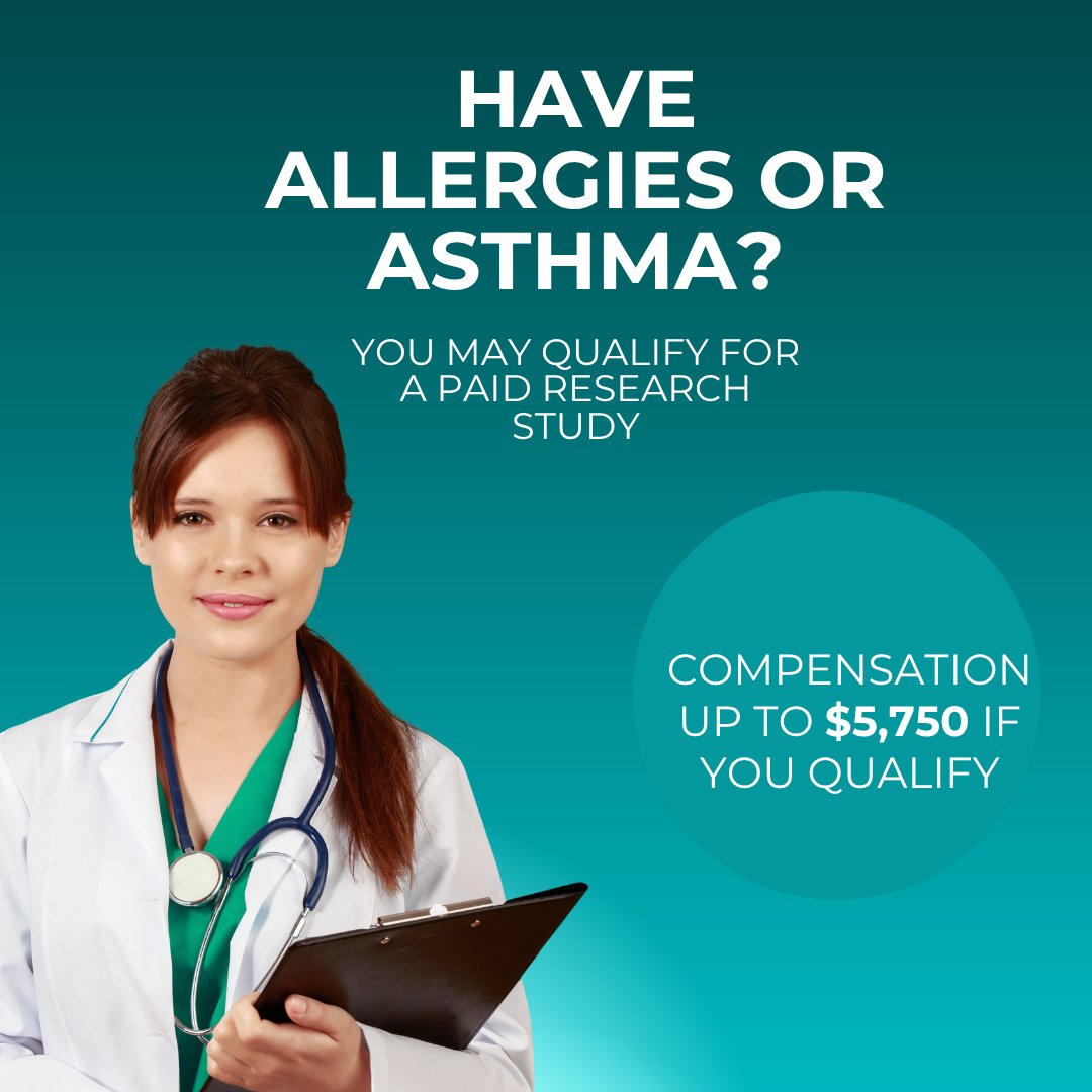 ClinicalHero's tweet photo. For Cincinnati-area residents, see if you qualify for this study today: https://t.co/oivIoGaNoh... #Cincinnati #asthma #allergies #Clinicaltrial https://t.co/gIhjztTokH