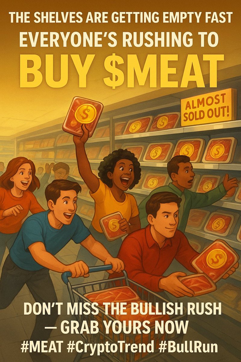 GhMeme01's tweet photo. 💥 When the market crashes, memes vanish… but meat never does.
While others chase hype, we’re building value you can actually taste. 🥩
#MeatCoin isn’t just another token — it’s backed by real meat, a universal need that never goes out of demand.
Because no matter the market… everyone still eats. 🍖💪
https://t.co/PWHzZNZYjg:
👉 https://t.co/MoVE7dUb8y
💳 Contract Address:
👉 HbmnzE8GM2PwrpGn9BNiLsVVDks271j9CgoDM4AUDcGu
📢 Early Buyers Are To Be Rewarded
#Crypto #Solana #MeatCoin #TheMemeThatFeeds