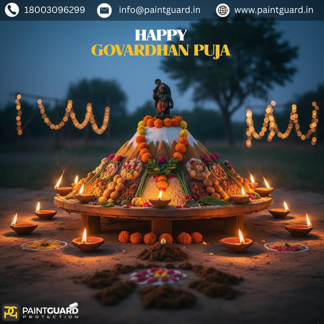 paintguardppf's tweet image. Happy #GovardhanPuja 🌼
May this divine day bring strength, safety, and prosperity to your home.
Just like PaintGuard protects your cars.🙏
📞 18003096299 | 📧 info@paintguard.in | 🌐 paintguard.in
#PaintGuard #FestiveProtection #HappyGovardhanPuja