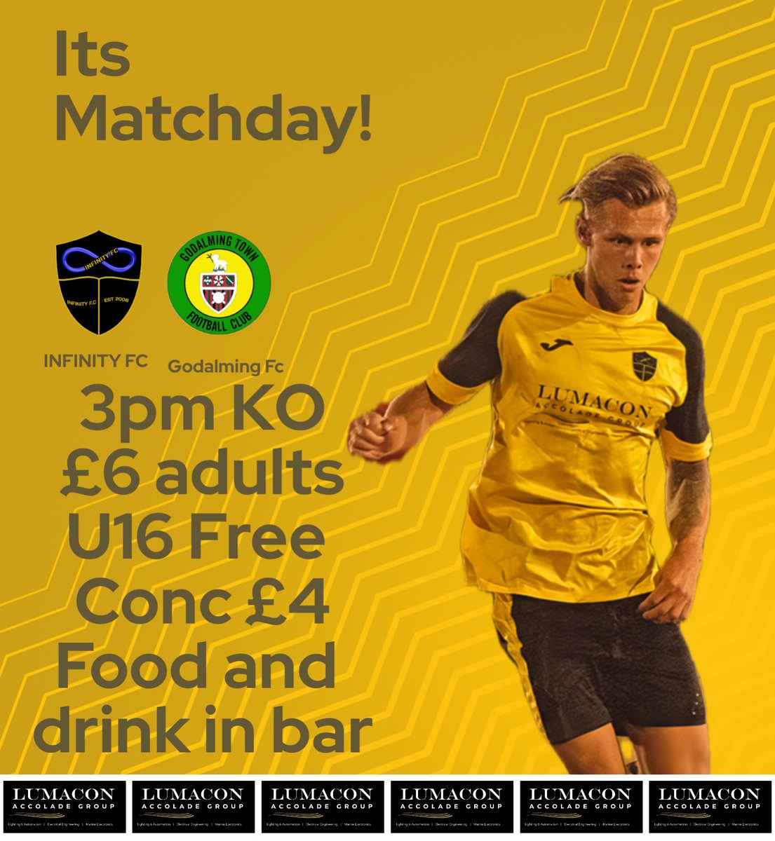 Infinity_f_c's tweet image. It’s MatchDay! Feel free to come along and support the boys #UTI 💛🖤