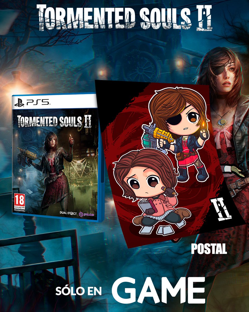 Se me atormenta el alma, se me aaaaaatormentaaaaa ⛈

Y además, por segunda vez: ¡reserva ya Tormented Souls II en GAME y consigue una postal exclusiva de regalo!

ow.ly/9aQH50X7zWq