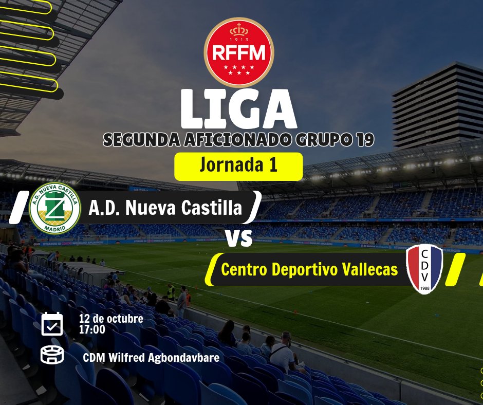 Nuestro equipo Aficionado comienza la temporada en casa 💪🏼⚽

#adnuevacastilla💛💚