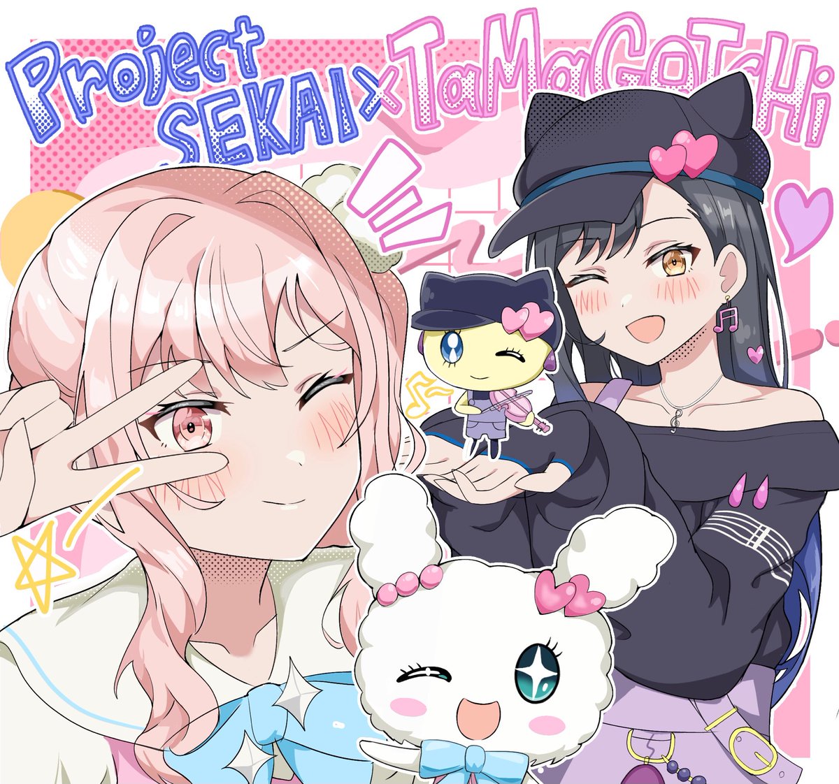 STAKE26890047's tweet image. 大遅刻したたまごっちコラボのイラスト...
#prsk_FA