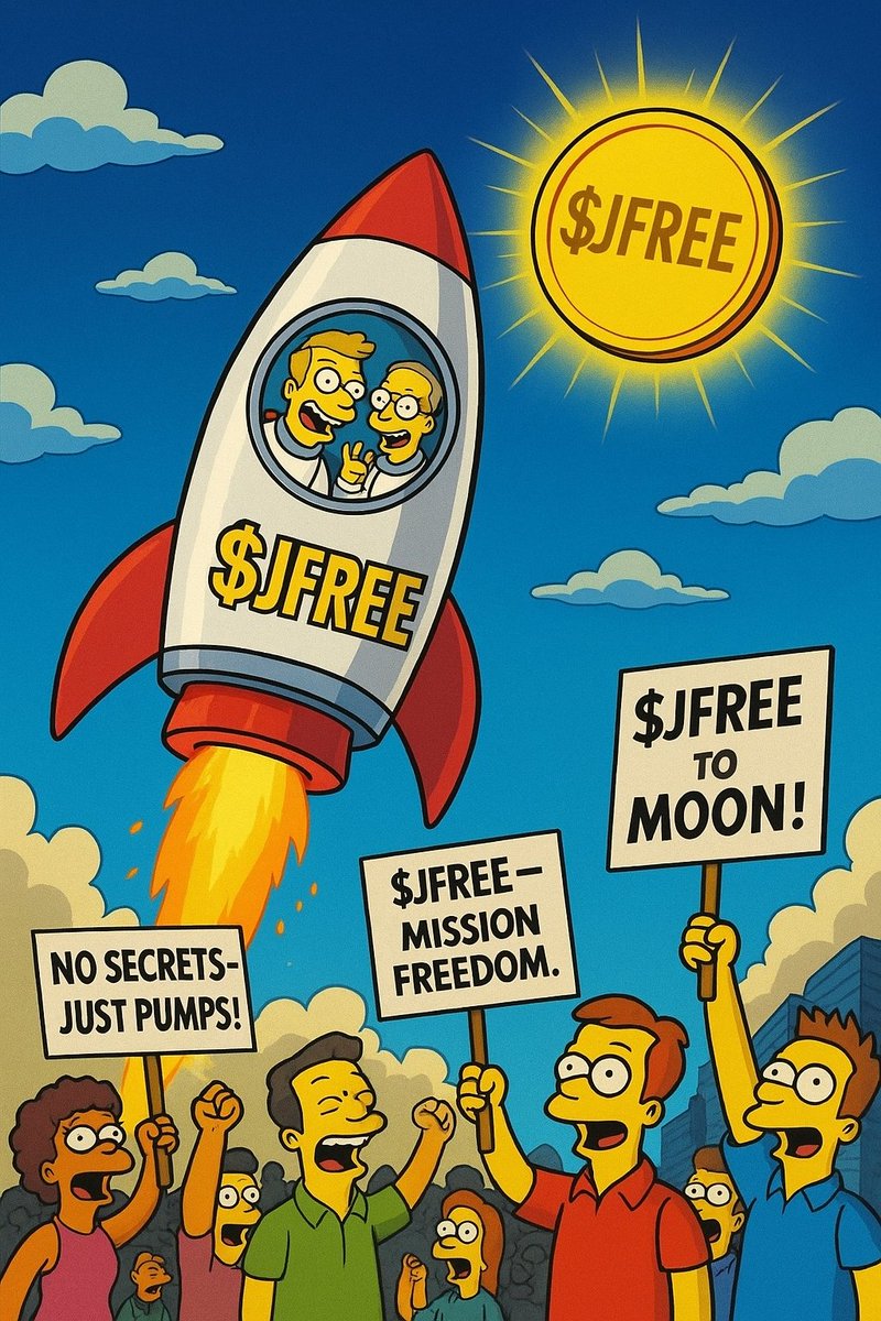 surench94's tweet image. 🚀 $JFREE — Mission Freedom
The rocket has launched.
No secrets. No limits.
Only pure energy and transparency. 💥

The crowd is cheering, the sky is golden —
$JFREE is going to the moon. 🌕✨

🔗 C.A: 5YesRCpnjAR396xDy1xenHahfogjevCH4c46TH6wPray
📢 @jefree_ebstein

#JFREE #Crypto…