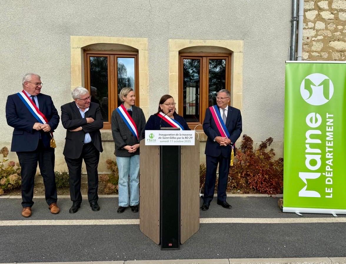 JM_Roze's tweet image. Inauguration ce samedi matin de la traverse de Saint-Gilles. 
Le @DptMarne poursuit sans relâche l’entretien et la rénovation de ses 
4 200 km de #routes afin d’assurer à nos concitoyens une sécurité accrue tout en garantissant la mobilité de tous.
Le Département agit aussi…