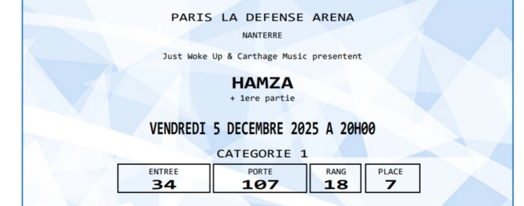 luvforid0lz's tweet photo. Salut ! Je vends une place en catégorie 1 pour le concert d'Hamza à Paris la Défense Arena le 5 décembre 👨‍🍳
💶 81.15 
RT APPRÉCIÉ 🙏🏼

#hamza #saucegod #hamzasaucegod #concert #parisladefensearena #paris #revente https://t.co/kEtZoJ4buD