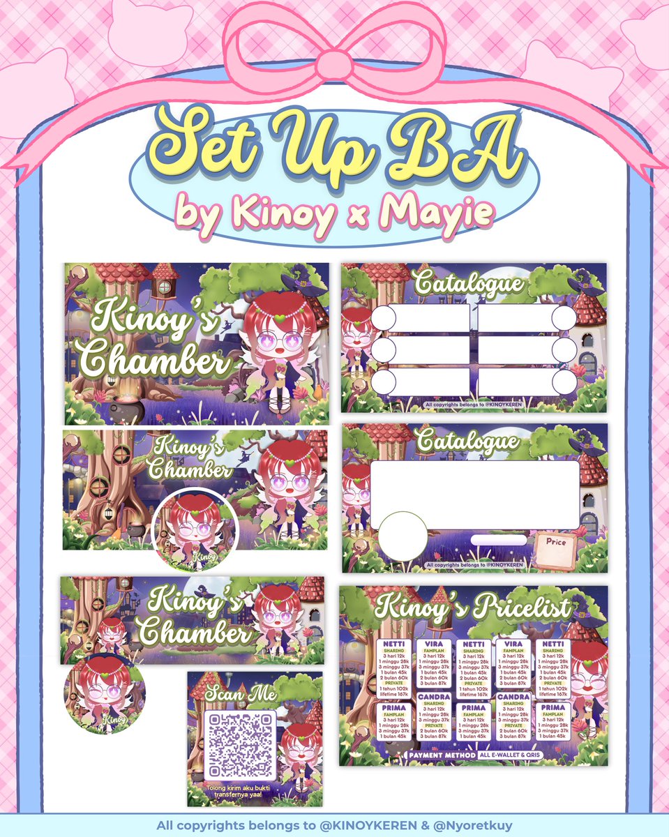 ajaiib's tweet image. 🐈🗯️; HELP RT PLS? TIMAACI!
Template Set up BA chibi EXCLUSIVE COLLAB by KINOY (@ajaiib) x MAYIE (@Nyoretkuy) are ready to grab ‼️🤸🏻💥 
Dengan harga 325K, kamu bisa dapat semua kebutuhan dgn chibi peri senyimup ini &gt;_&lt; 🧚🏼♀️🪸 
Bisa order, tanya2, cek detail di DM yaa! 
#zonauang