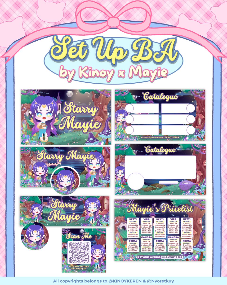 ajaiib's tweet image. 🐈🗯️; HELP RT PLS? TIMAACI!
Template Set up BA chibi EXCLUSIVE COLLAB by KINOY (@ajaiib) x MAYIE (@Nyoretkuy) are ready to grab ‼️🤸🏻💥 
Dengan harga 325K, kamu bisa dapat semua kebutuhan dgn chibi peri senyimup ini &gt;_&lt; 🧚🏼♀️🪸 
Bisa order, tanya2, cek detail di DM yaa! 
#zonauang
