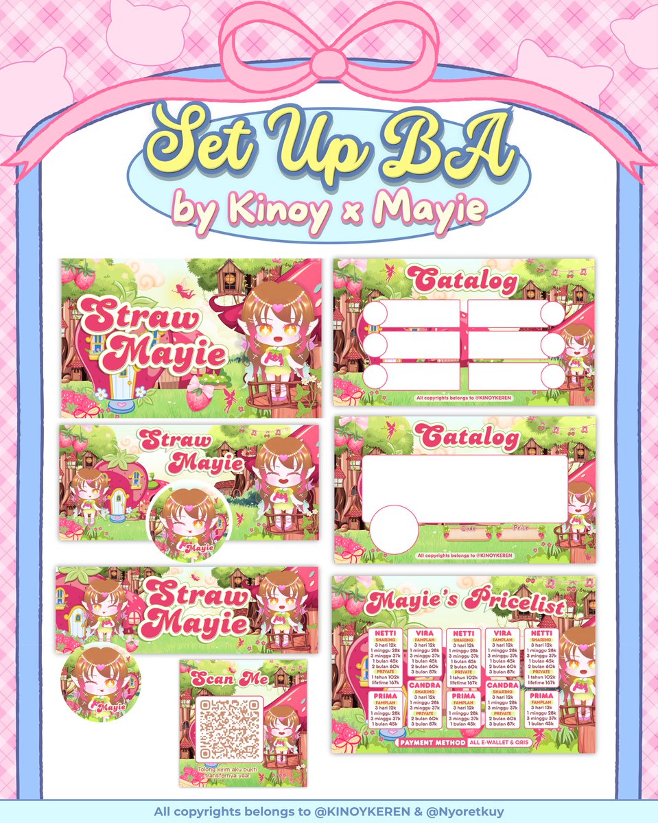 ajaiib's tweet image. 🐈🗯️; HELP RT PLS? TIMAACI!
Template Set up BA chibi EXCLUSIVE COLLAB by KINOY (@ajaiib) x MAYIE (@Nyoretkuy) are ready to grab ‼️🤸🏻💥 
Dengan harga 325K, kamu bisa dapat semua kebutuhan dgn chibi peri senyimup ini &gt;_&lt; 🧚🏼♀️🪸 
Bisa order, tanya2, cek detail di DM yaa! 
#zonauang