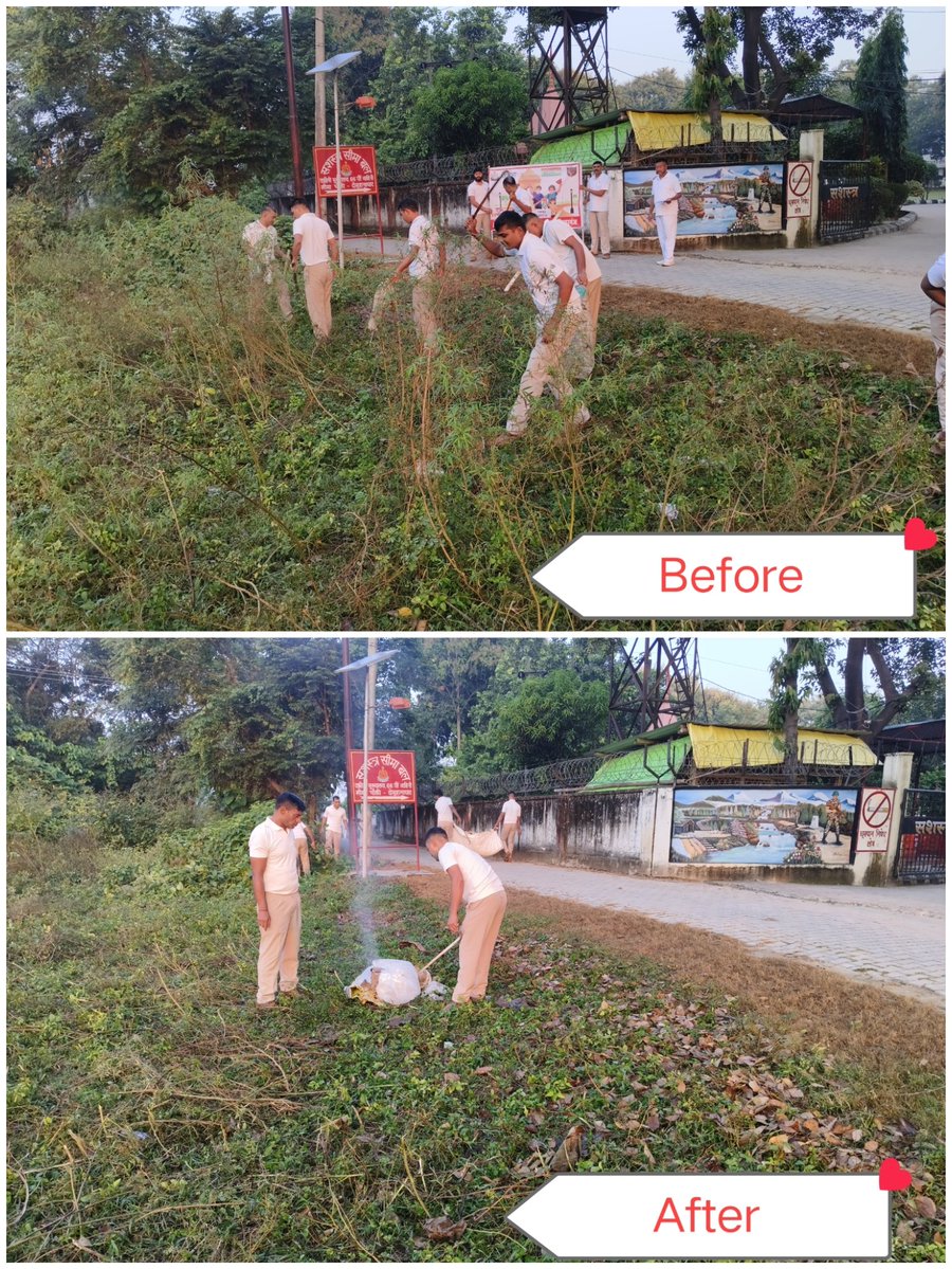 66BnSSB_INDIA's tweet image. कर्तव्य के साथ-साथ राष्ट्र के प्रति हमारा समर्पण!
 66वीं वाहिनी #SSB कैंपियरगंज द्वारा सामुदायिक स्वच्छता अभियान के तहत वाहिनी मुख्यालय एवं सीमा चौकी खैराघाट में स्थानीय ग्रामीणों के साथ व्यापक स्वच्छता अभियान चलाकर फिटनेस और स्वच्छता के महत्व को रेखांकित किया।
#SpecialCampaign5
