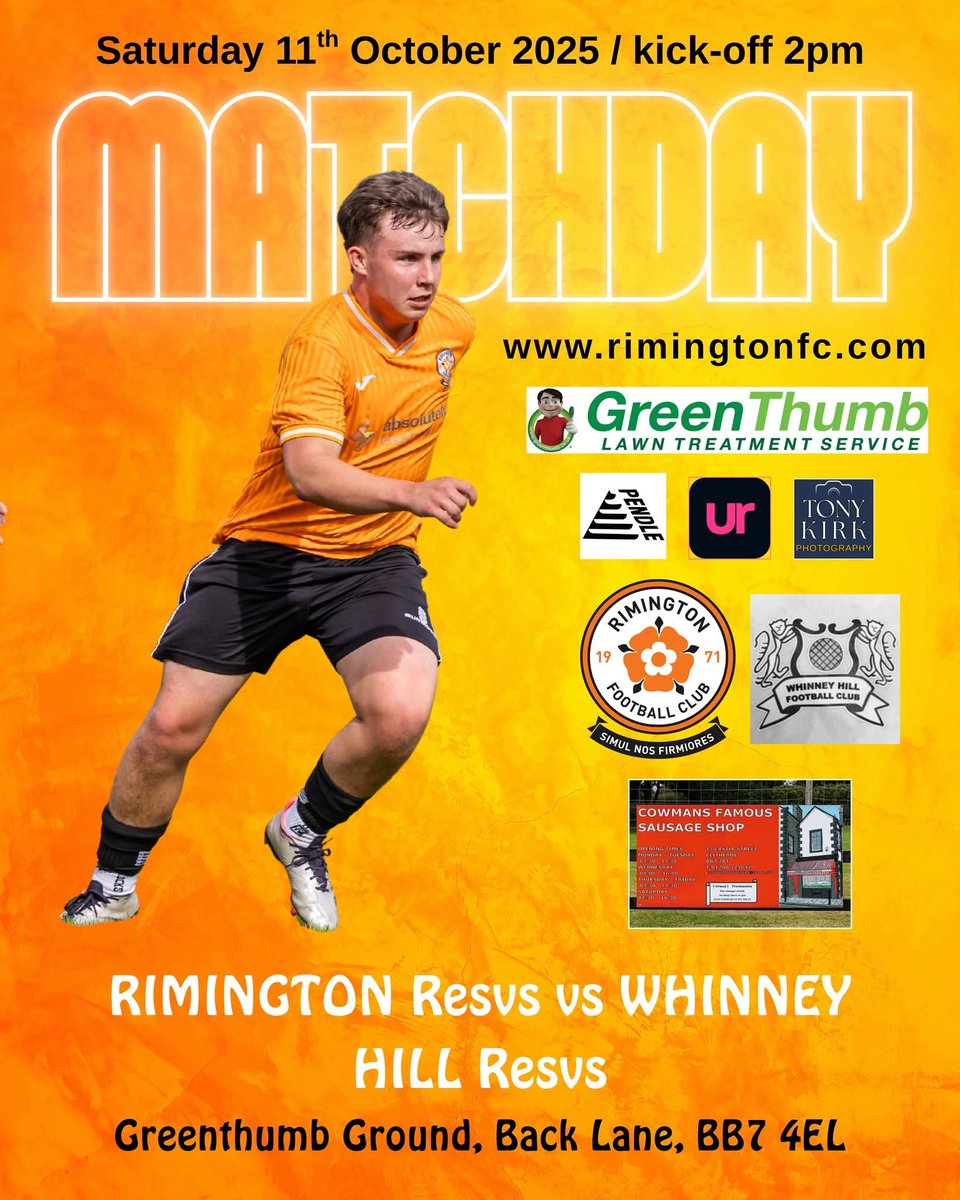 Rimington Football Club ๐ด๓ ง๓ ข๓ ฅ๓ ฎ๓ ง๓ ฟ (@rimyfc) on Twitter photo DOUBLE HEADER DAY 
โฝ๏ธ๐ โซ๏ธ ๐๏ธ ๐ต๐ต
It's a double header against our friends from Whinney Hill Football Club today. Whilst our young guns are hosting Whinneys Reserves at the GreenThumb Lawn Treatment Service Ground, our Firsts are travelling to Burnley Road in Clayton-le-Moors. DOUBLE HEADER DAY 
โฝ๏ธ๐ โซ๏ธ ๐๏ธ ๐ต๐ต
It's a double header against our friends from Whinney Hill Football Club today. Whilst our young guns are hosting Whinneys Reserves at the GreenThumb Lawn Treatment Service Ground, our Firsts are travelling to Burnley Road in Clayton-le-Moors.