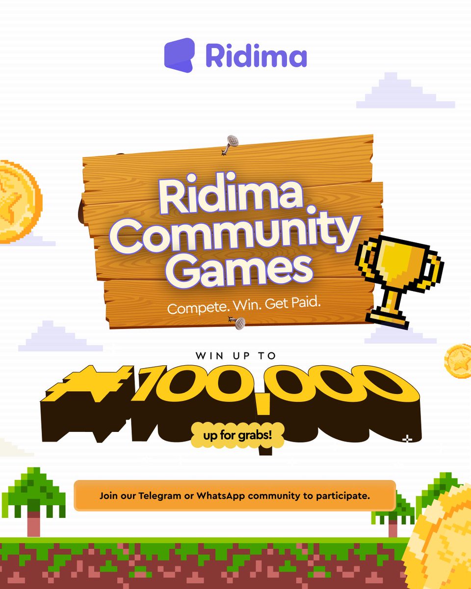 🎮 Game Night is Back!

Ridima’s Community Games return tonight at 8 PM — and the stakes are higher than ever with a ₦100,000 prize pool! 💰

Ready to play, win big, and vibe with the community? 👀

⏰ Set your reminder.
👇 Join the community with the link below 👇