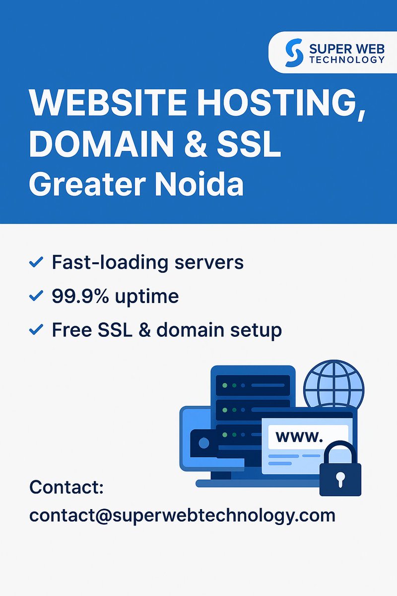 SuperWebTech's tweet photo. 💻 Trusted Website Hosting Services in Greater Noida!

Build your online presence with Super Web Technology, offering secure and high-performance Website Hosting Services in Greater Noida.

📩 Get started: contact@superwebtechnology.com

Cont... https://t.co/QpUVKz1lV4