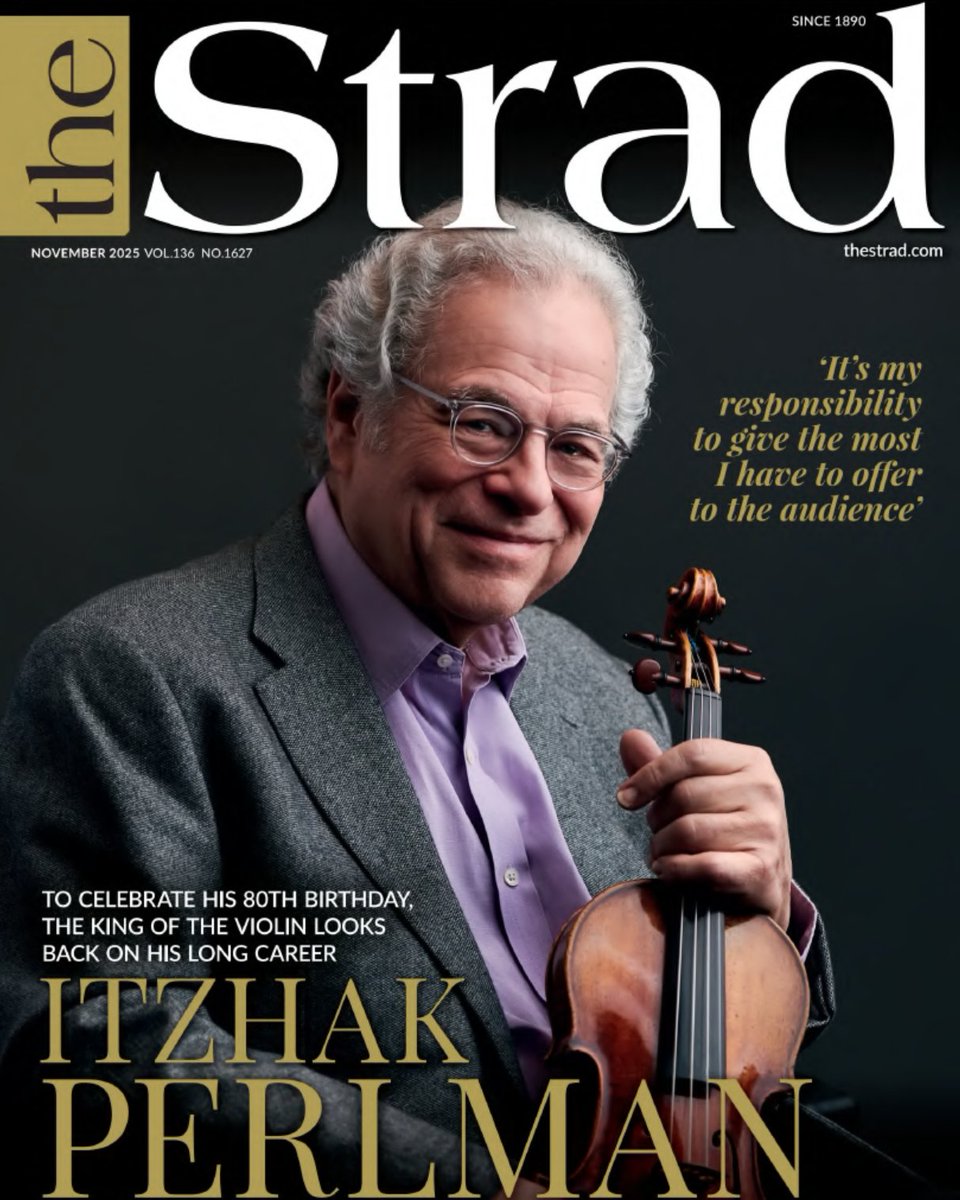 JazzCfree's tweet image. CLÁSICA:
La afamada revista británica The Strad @TheStradMag de dedica la portada de su número de noviembre a un mito del violin, su nombre lo dice todo... Itzhak Perlman @PerlmanOfficial
📰 Issue cover November 2025, The Strad.
#ItzhakPerlman