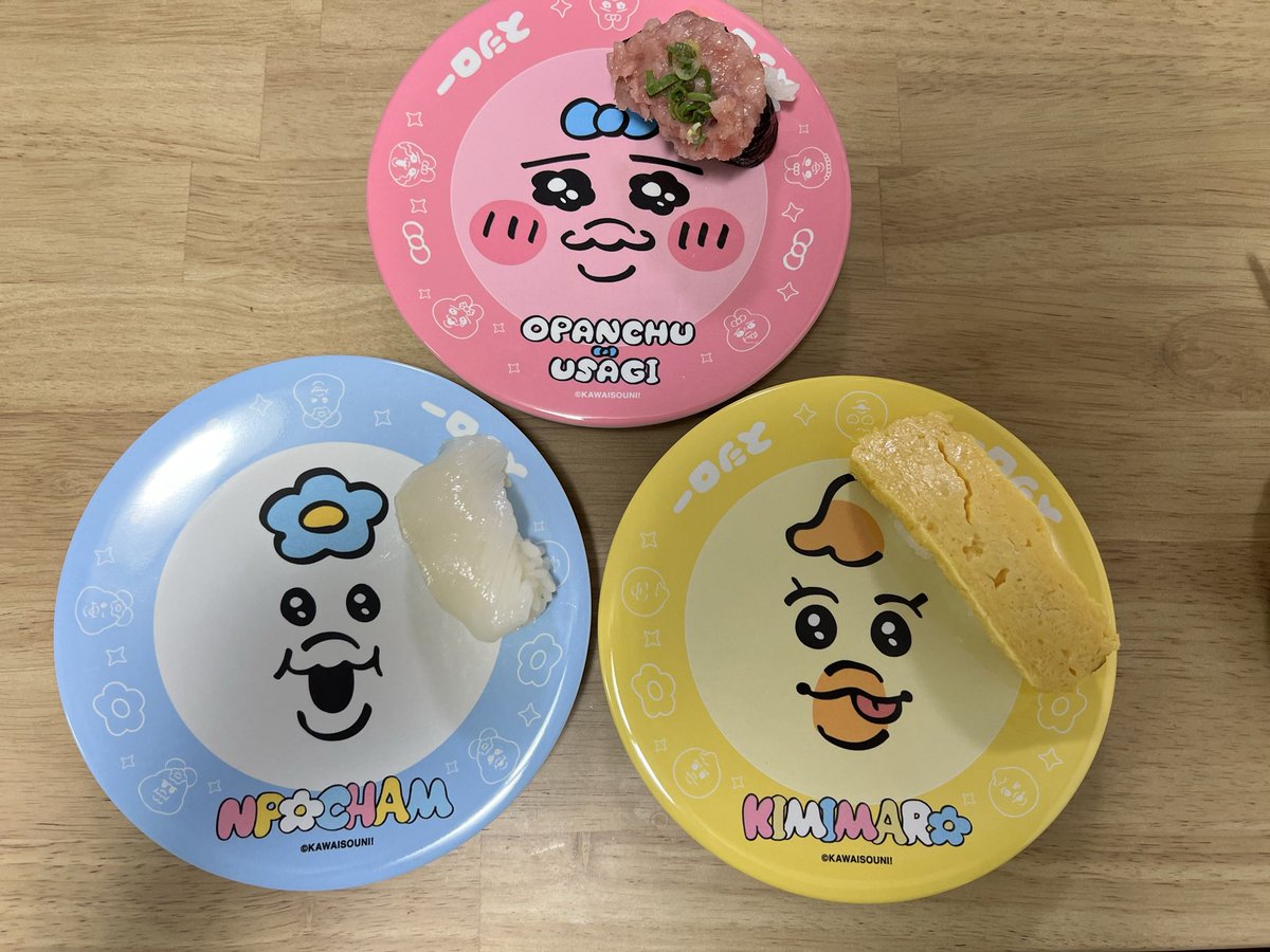 m1neshan's tweet photo. コンプリートうれしいいいい
毎日使います！！！🩵💛🩷🍣
#スシロー　#んぽちゃむ https://t.co/rV2GuCDpfA