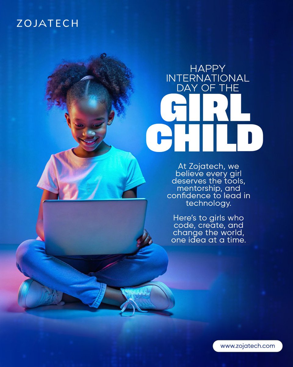 zojatech's tweet image. Celebrating the beauty of girlhood, the grace of changing the world one idea at a time. 

Happy International Day of the Girl Child.