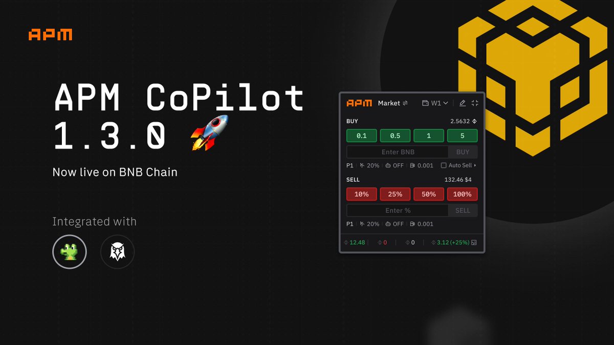 APM CoPilot 1.3.0
Now supports BNB Chain
on GMGN &amp; Dexscreener
⚡ Trade faster. Trade smarter. ⚡
👉 chromewebstore.google.com/detail/apm-cop…
